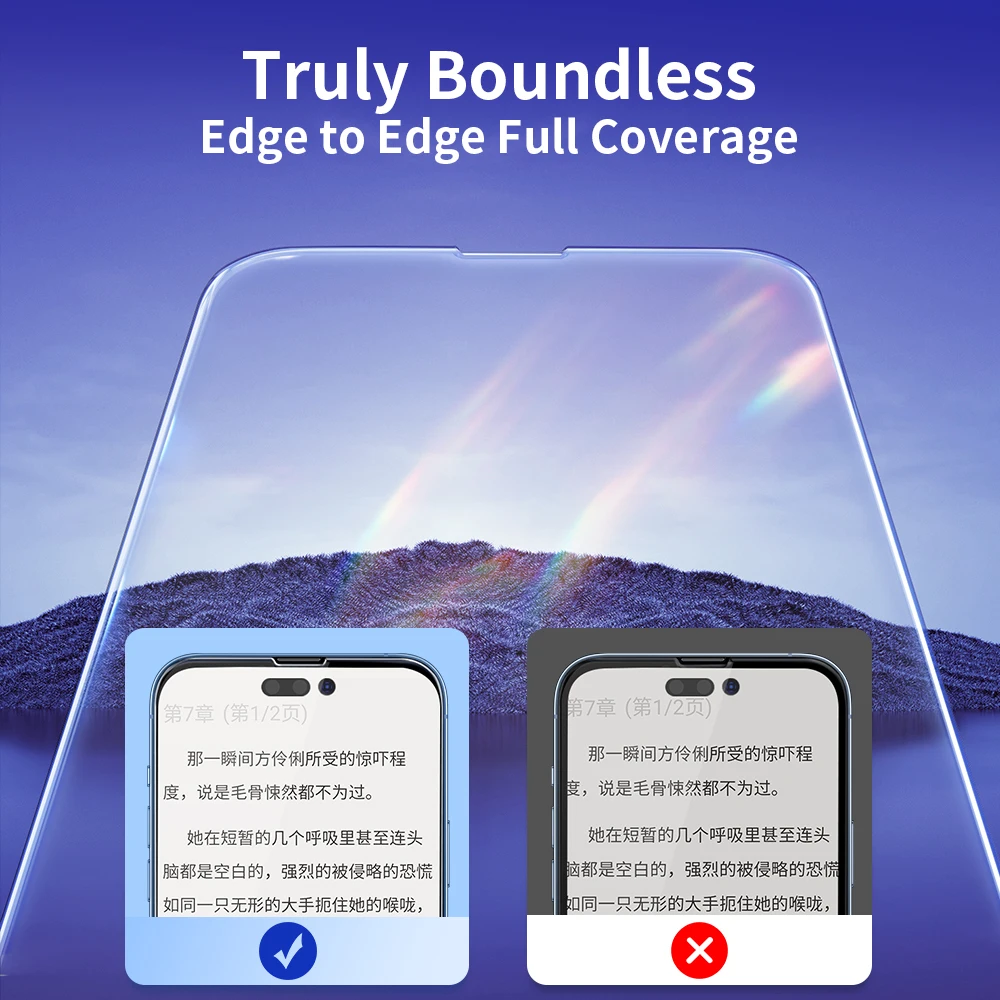 SmartDevil for iPhone 14 Pro Max 13 Full Cover Screen Protector Tempered Glass One touch Easy install Edge to Edge Clear