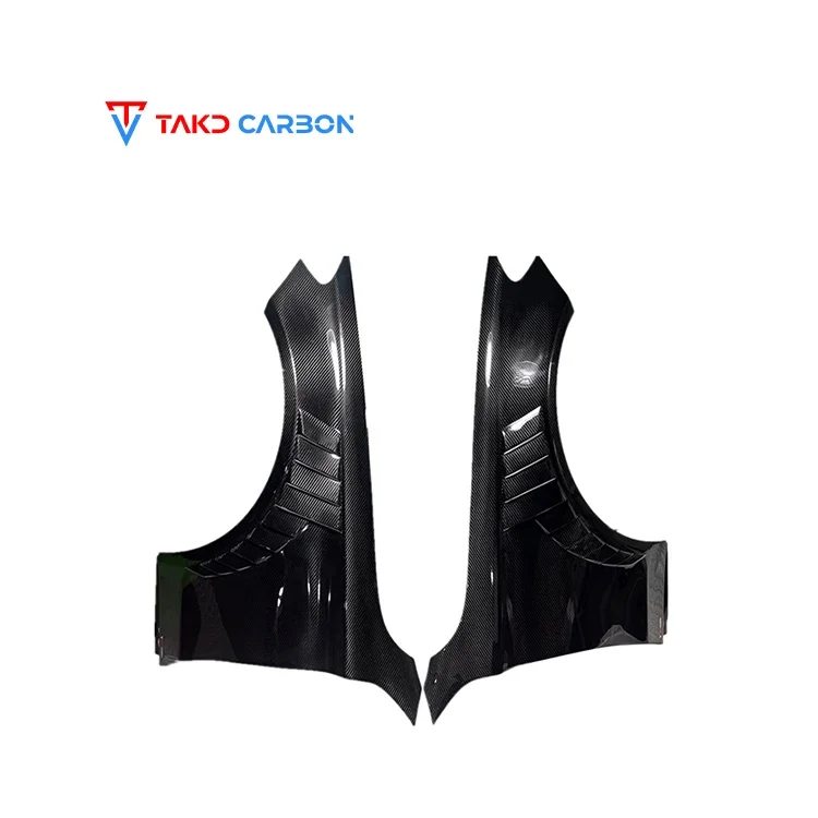 CARBON Brand Carbon Weave in Glossy Finish universal rear spoilers Dry Carbon Fiber Wheel Fenders For BENZ C63 W205