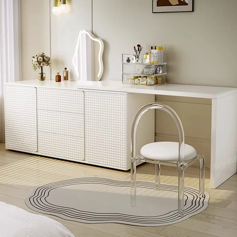 

Минималистичный комод в кремовом стиле, винтажный шкаф для хранения туалетных столиков, комоды с зеркалом, современная мебель для спальни, туалетка TYDT