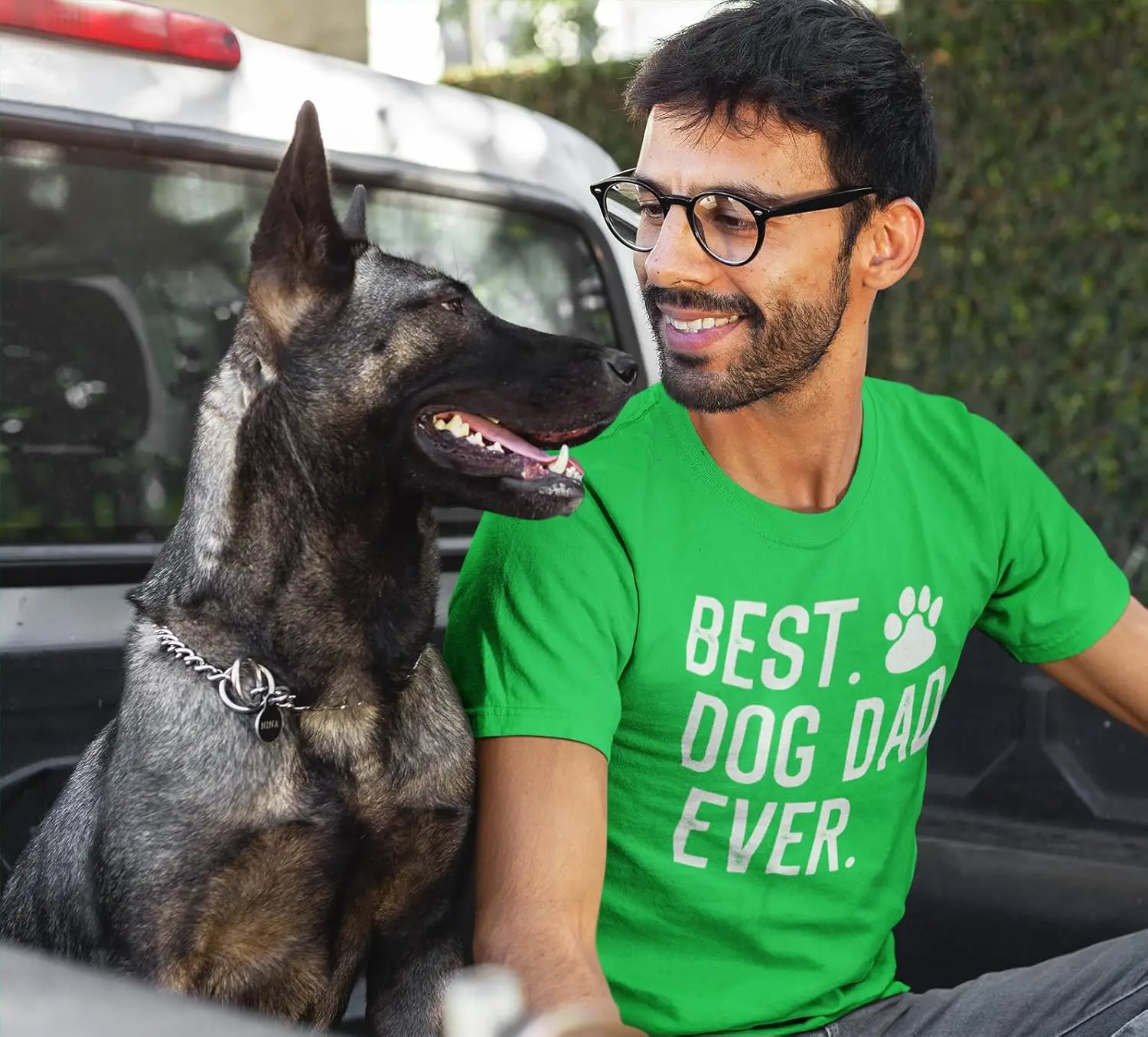 Best Dog Dad Ever T-Shirt Funny Fathers Day Sarcastic Graphic Puppy Tee T Shirt