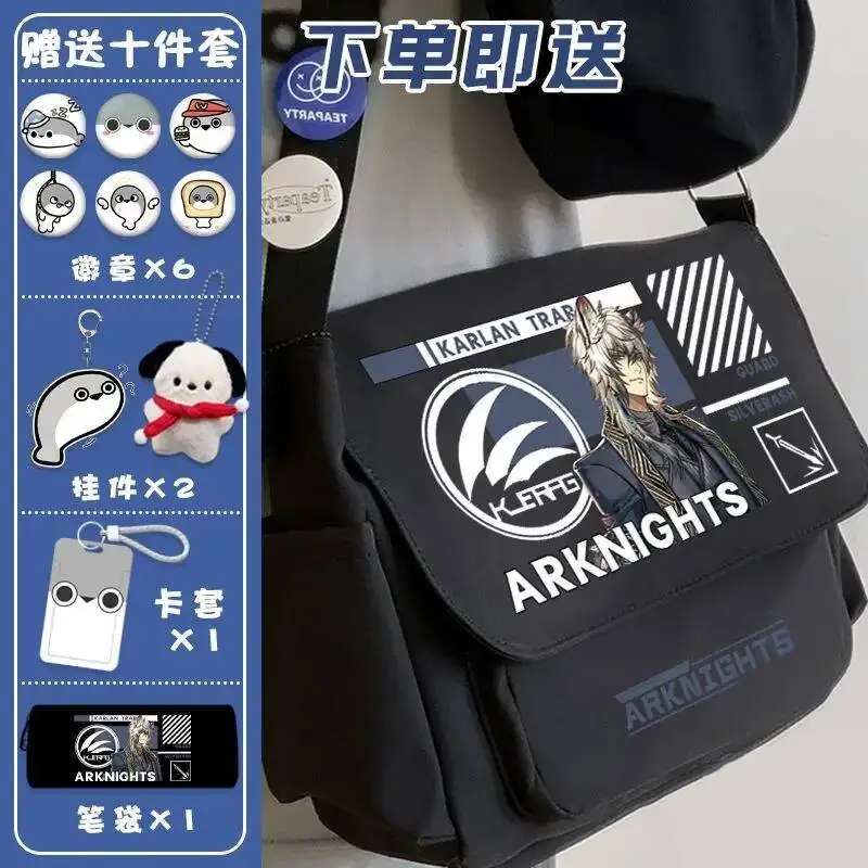 

Anime Game Arknights Cos Texas Lappland Sierash Surtr W Etc. Unisex 2024 Simple Large Capacity Lightweight Crossbody Bag Gift