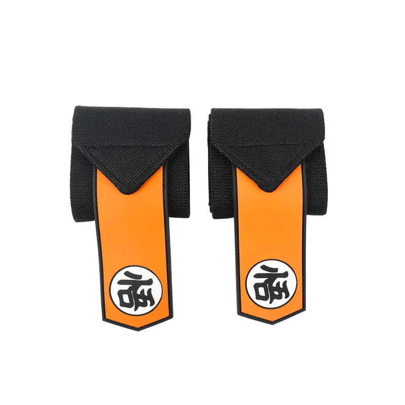 1 Pair Dragon Ball Son Goku Fitness Wrist Guard Fitness Gym Training Wrap-around Bandage Wristband for Weightlifting Bench Press