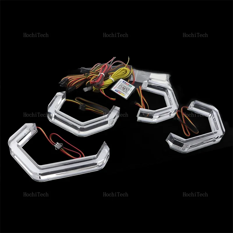 For BMW 4 Series F32 F33 F36 F82 F83 M4 2013-2019 420i 428i 430i 435i 440i M4 Style Multi Color RGB LED Angel Eyes Kit  Ring