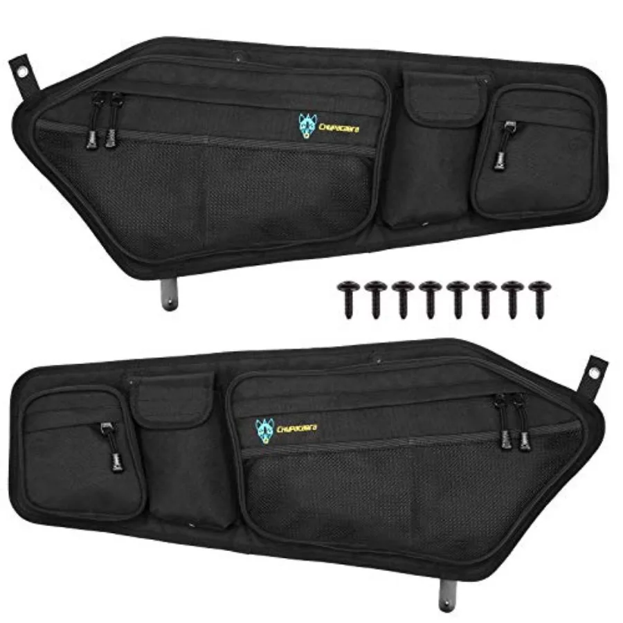 

RZR PRO XP TURBO R PRO 2022-2023 Front Door Bags for Off-Road Use Black Durable Polyester with Rnforced Stitching Weatherproof