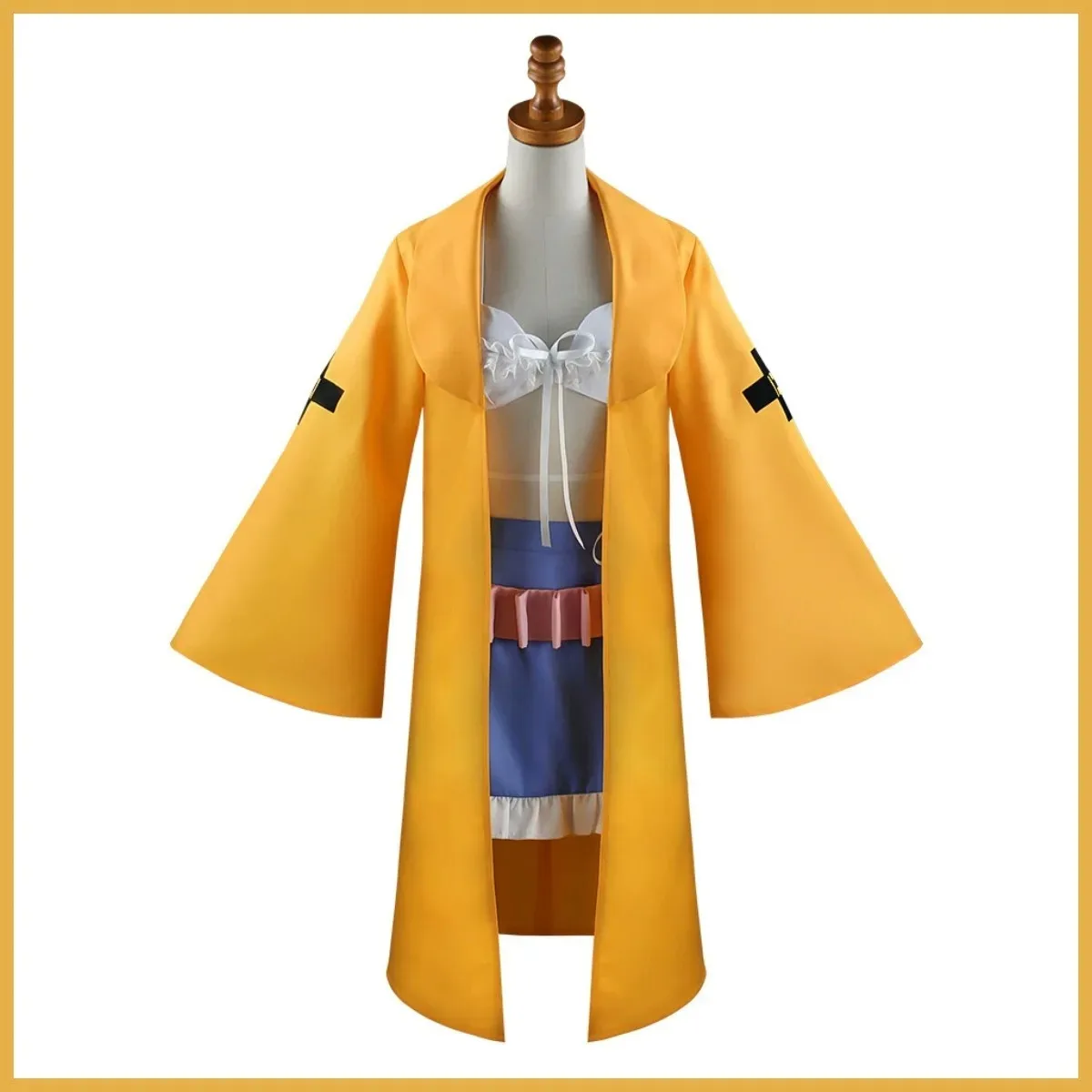 أنيمي لعبة أنجي يوناغا تأثيري حلي عباءة الصيف يوم ملابس السباحة معطف أصفر بيكيني Ube القمم امرأة مثير شاطئ حفلة البدلة #2