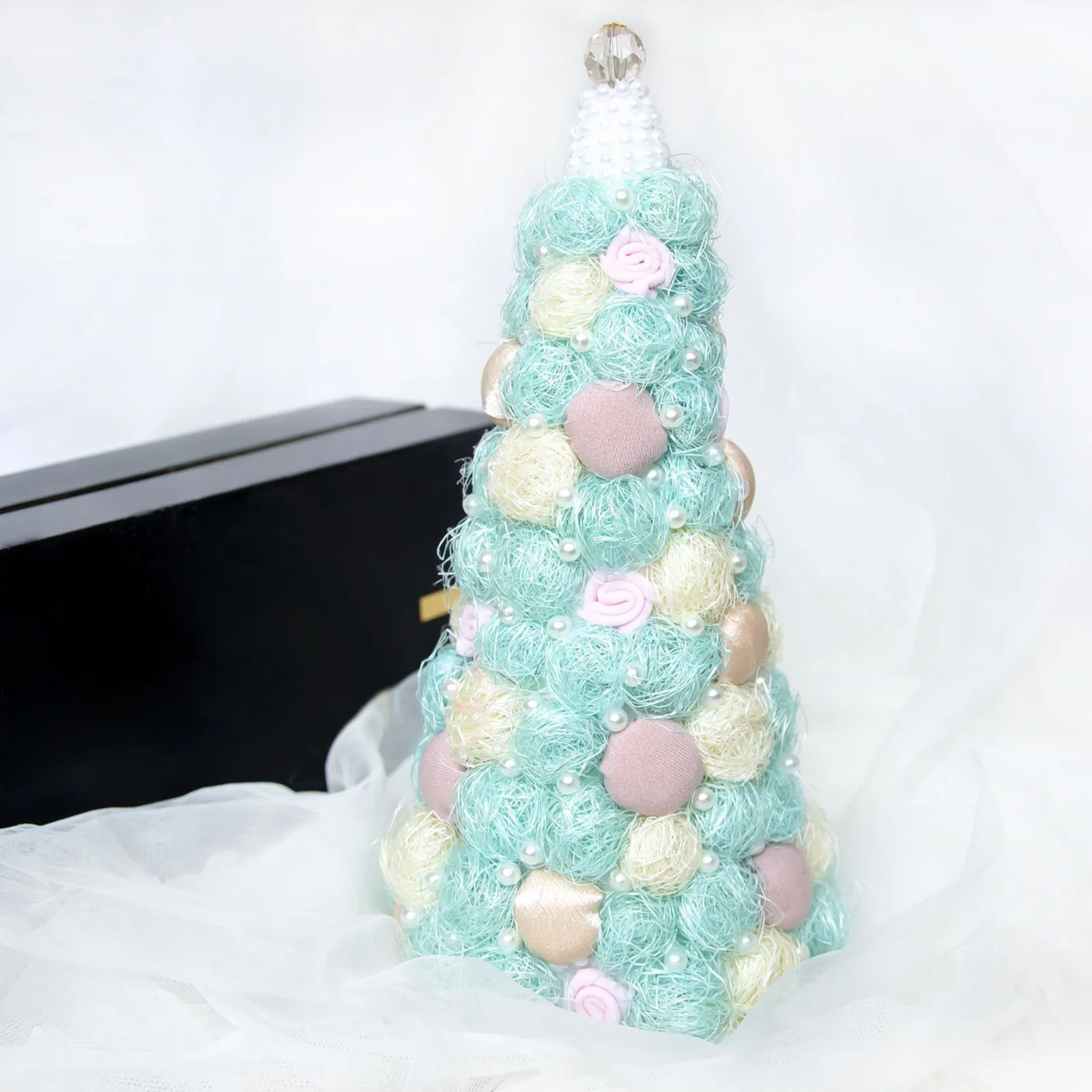 Christmas Tree Foam Cones Crafts for Girls Children Model White Travel