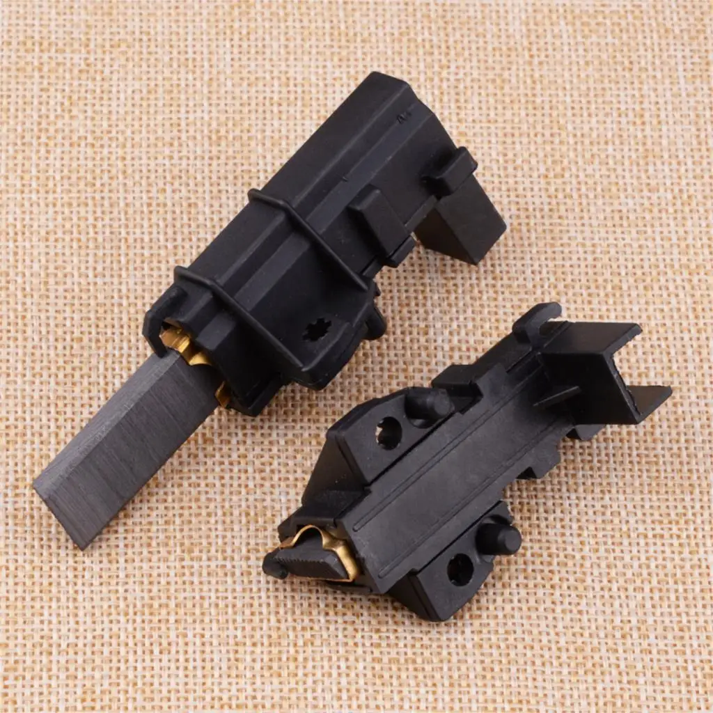 

LETAOSK 2pcs New Black Washing Machine Sole Motor Carbon Brushes Clean Tool Fit For Electrolux 5.8x3.5x3.4cm