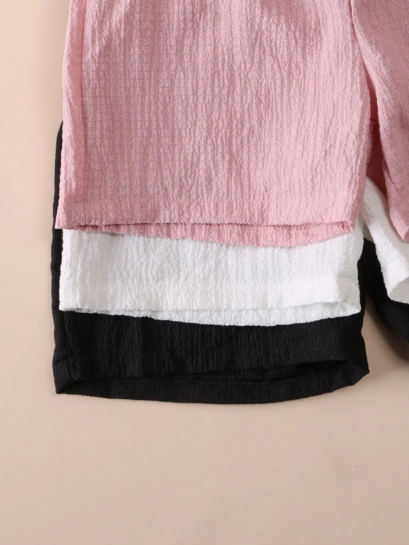 3-teiliges Set: Leichte, atmungsaktive Shorts für Kleinkinder (2-11 Jahre) mit elastischem Bund und Schleifendekor – Sommerliche Freizeitshorts für den Alltag – Detail 12