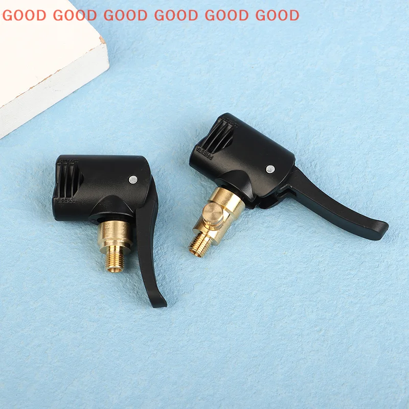 

2-in-1 Portable Tire Air Pump Nozzle Hose Tire Inflator Chuck Inflatable Pump Connector Deflated Schrader/Presta Valve Adapter