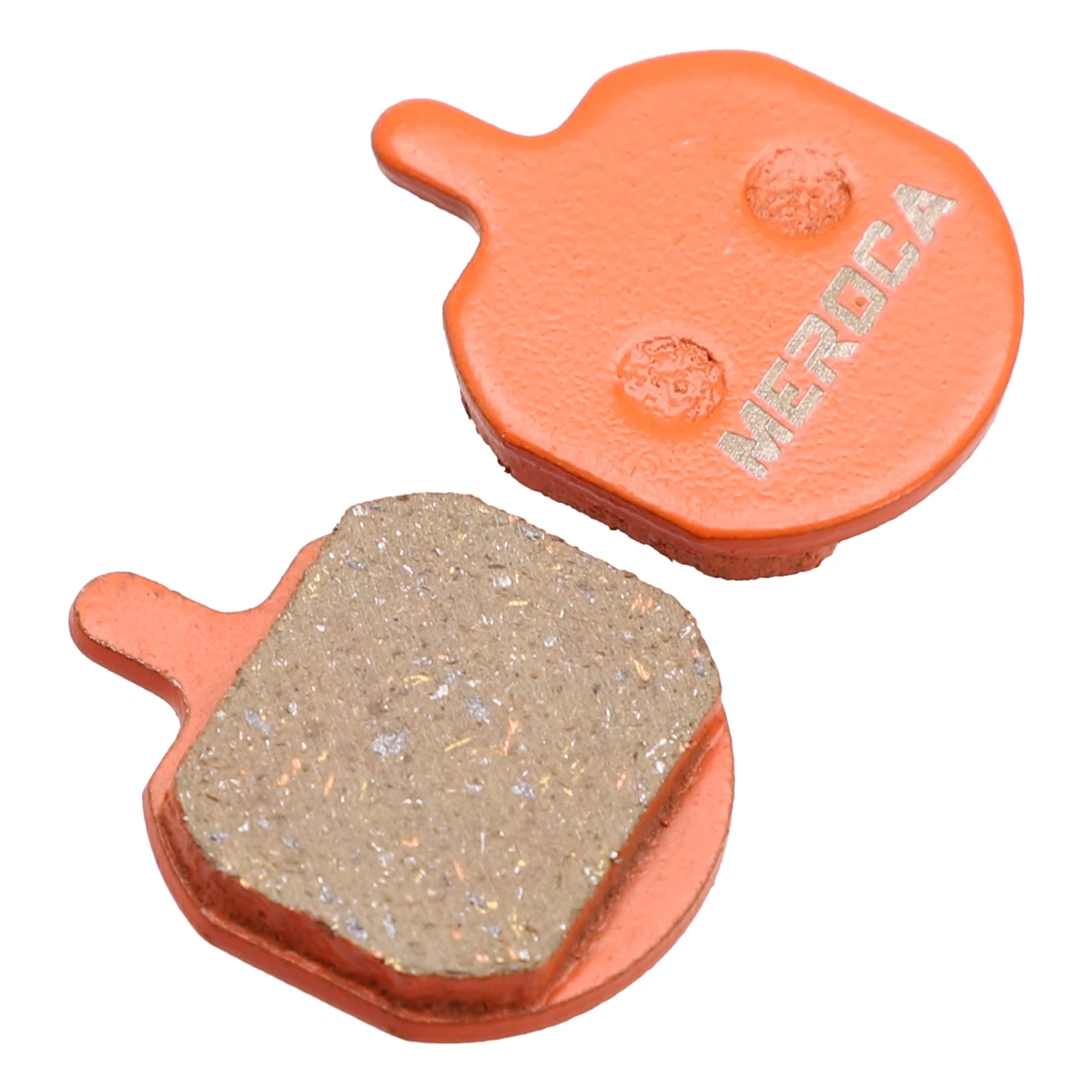 Bicycle Components Brake Pad Easy To Install Orange Excellent Heat Dissipation For Downhill Riding Metal+resin