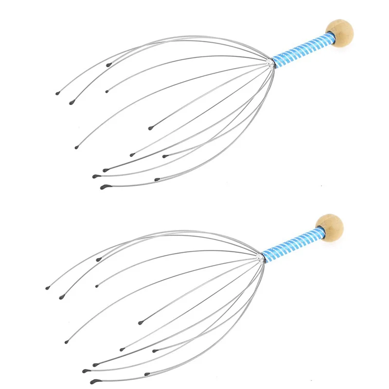 HIM-2X Металлический массажер для снятия стресса и шеи, кожи головы, расслабляющий массажер