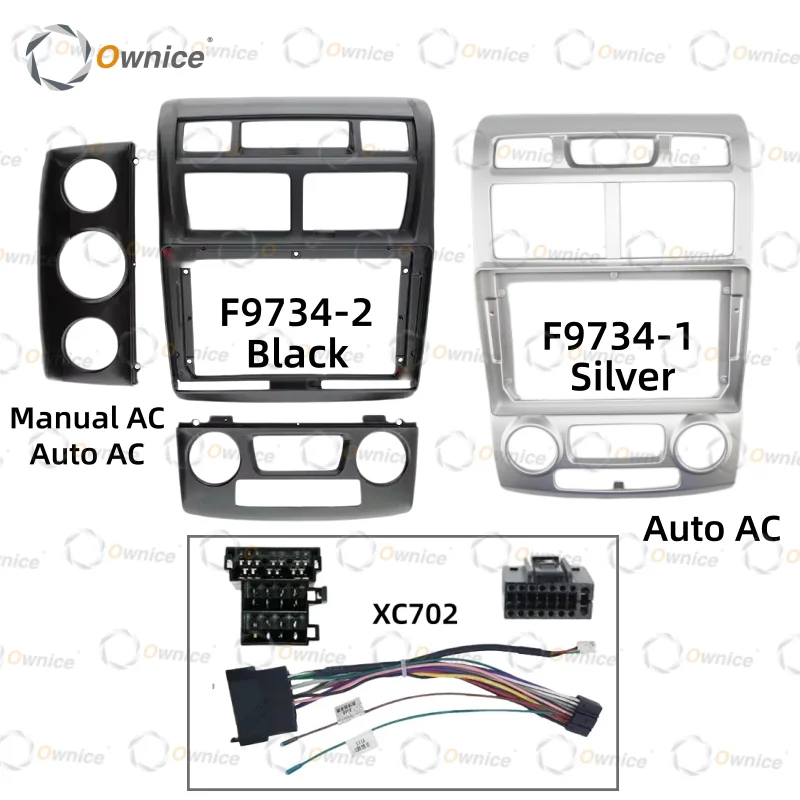 Ownice 9 Inch Car Radio Fascias for KIA Sportage 2007 - 2010 Dash Frame Head Unit 2 Din Panel DVD Gps Mp5 Android Player Harness