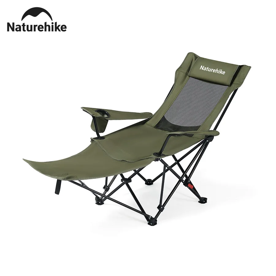 네이처하이크 조정 가능한 접이식 휴식 안락 의자 T05 확장 발판 하이 백 캠핑 의자 홈 레저 의자 야외 휴대용