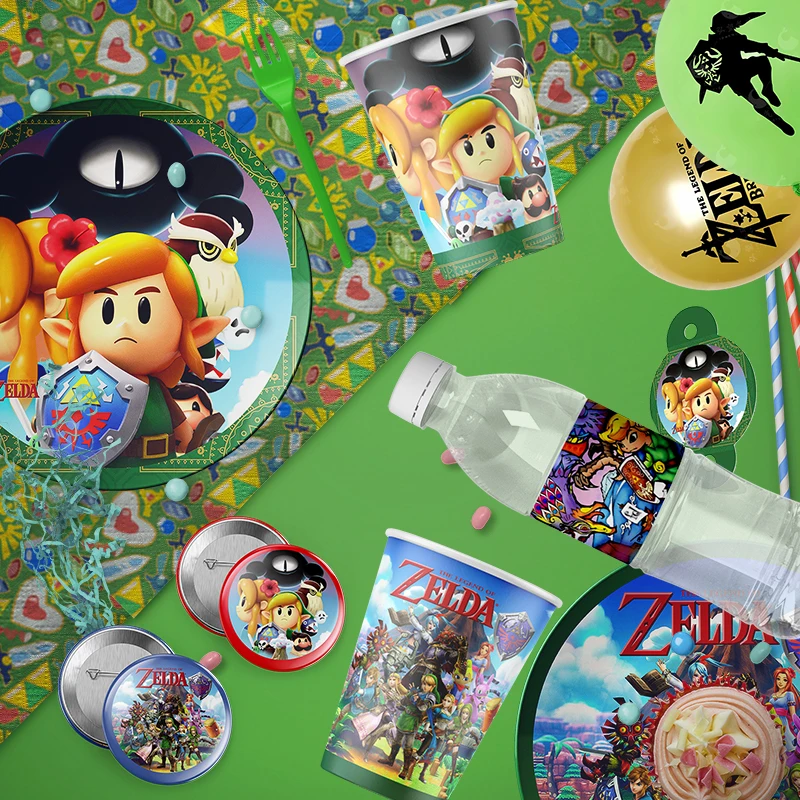 

Adventure Game ZELDA Party Decorations Balloons Disposable Tableware Plates Tablecloths For Kids Birthday Baby Shower Supplies