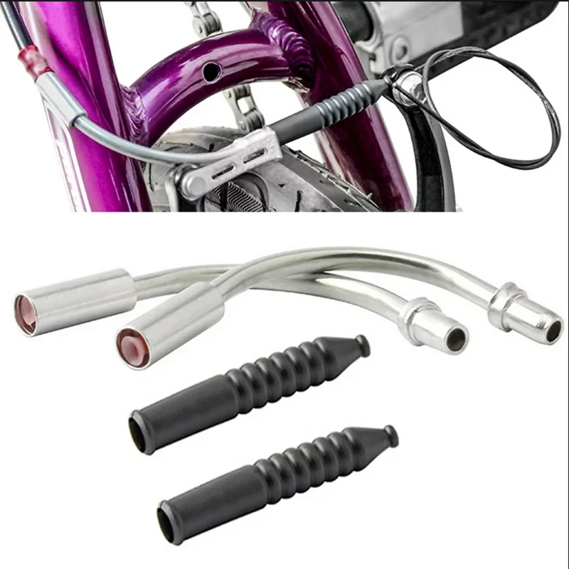 1 Set Brake V Brake Noodles Cable And Boot MTB Bike Brake Noodles Cable Guide Bend Tube Pipe Sleeves Protector Hose Brake