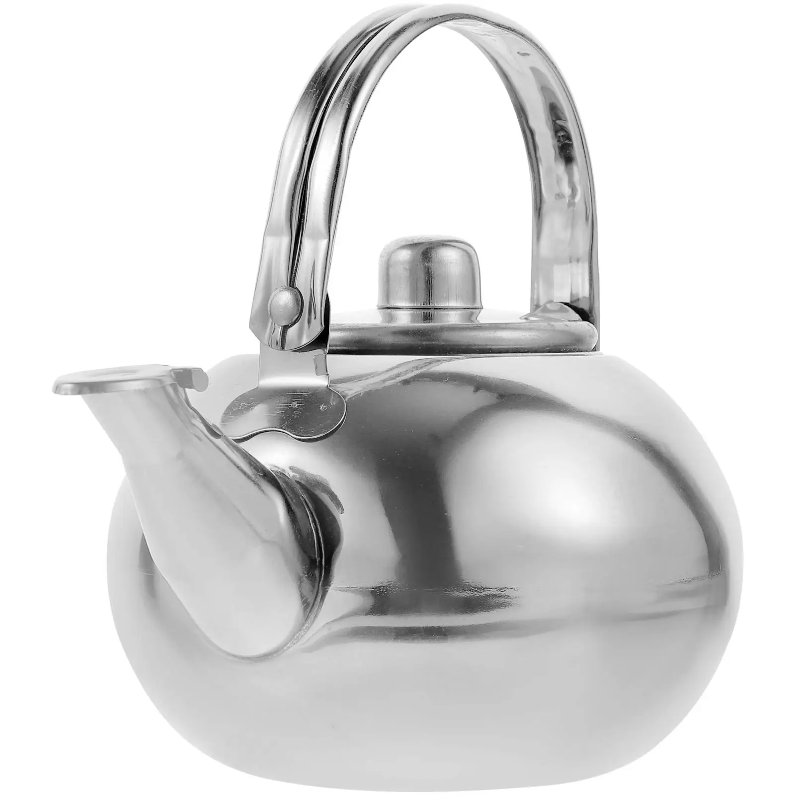 

Stainless Steel Water Heater Household Tea Pot H held Tea Kettle Wear Resistant Stovetop Daily Use Camping Teapot