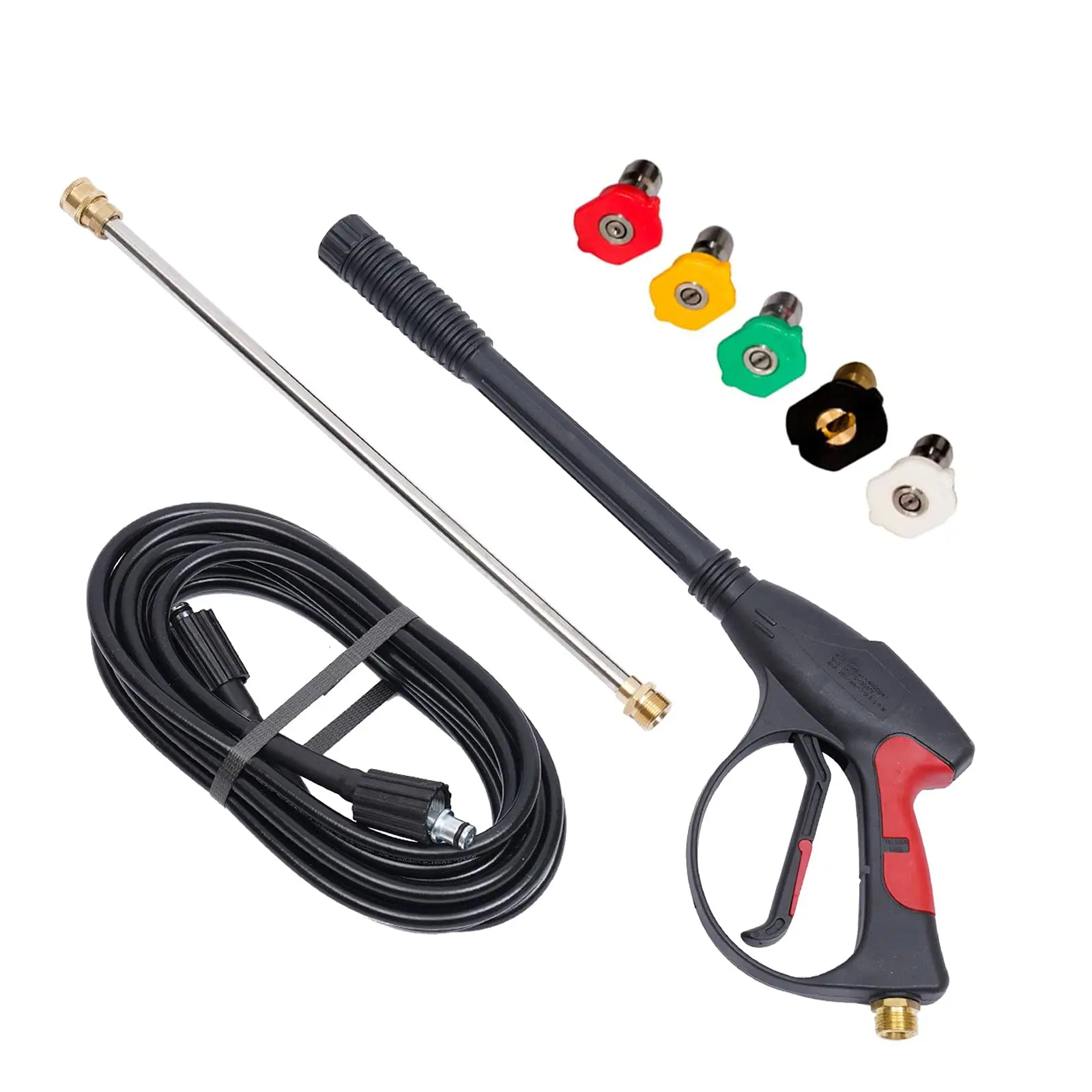 

3000 PSI Pressure Washer Gun Power Washer Spray Gun Kit with Universal M22 Connector and 5 Quick Connect Nozzles