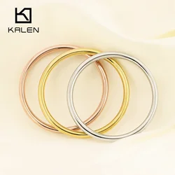 Kalen 1Pcs 3Pcs 68x6mm Loop Mout Fashion Bracelet Gold Silver Rose Gold Color Stainless Steel Ladies Charm Party Banquet Jewelry