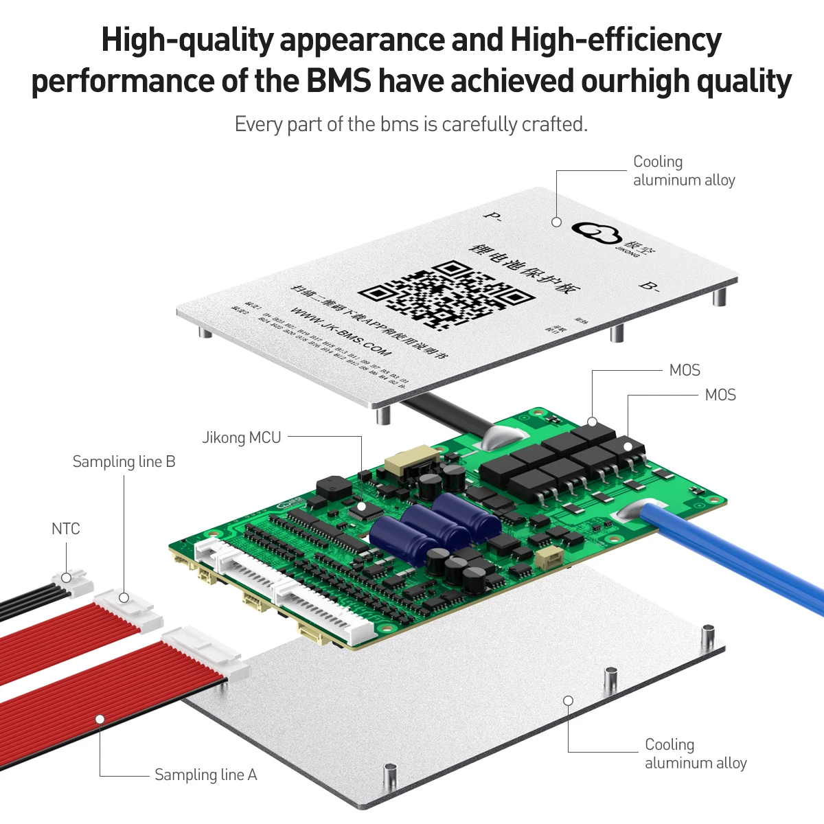 JIKONG BMS JK-BD4A17S4P JK-BD4A20S4P JK-BD4A24S4P 8S-24S 40A Li-Ion LiFePo4 LTO BMS 18650 Batteries Smart Active BMS