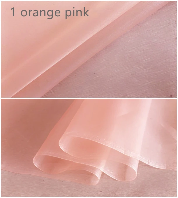 100% Silk Organza Fabrics For Sewing Per Meter 6 mm Width 55\