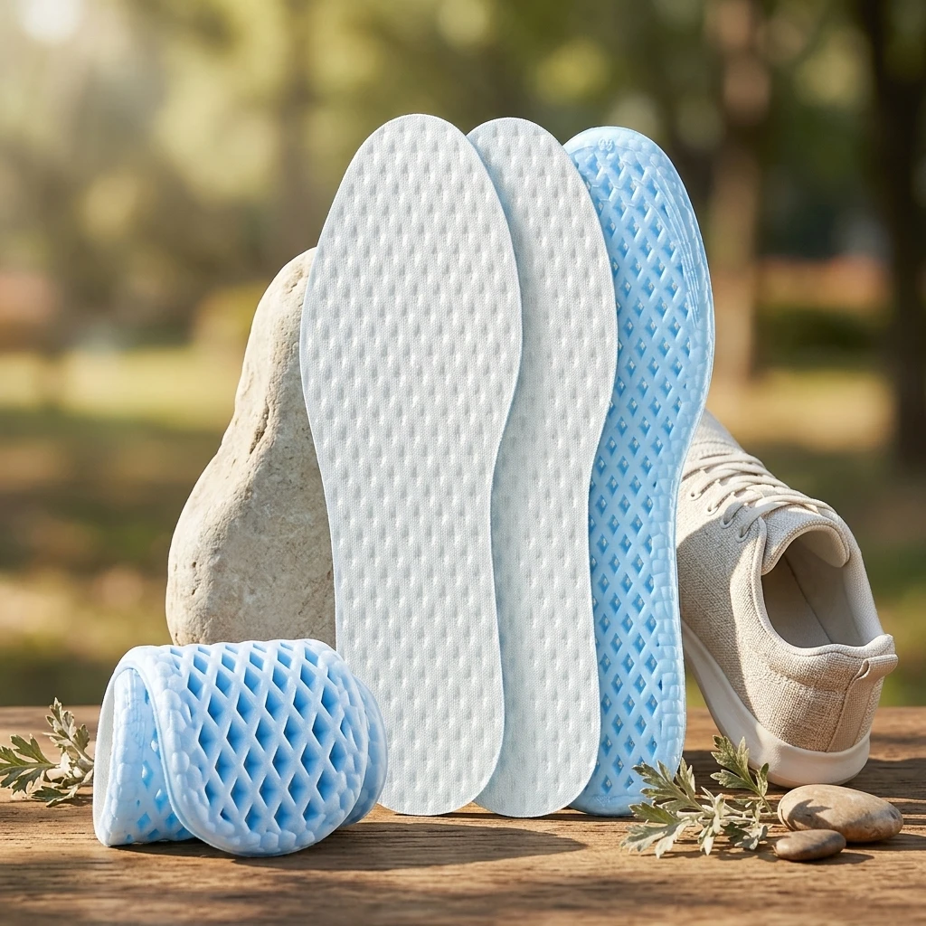 Unisex Mugwort Insoles with Breathable Mesh for Sports Shoes Size 35-44