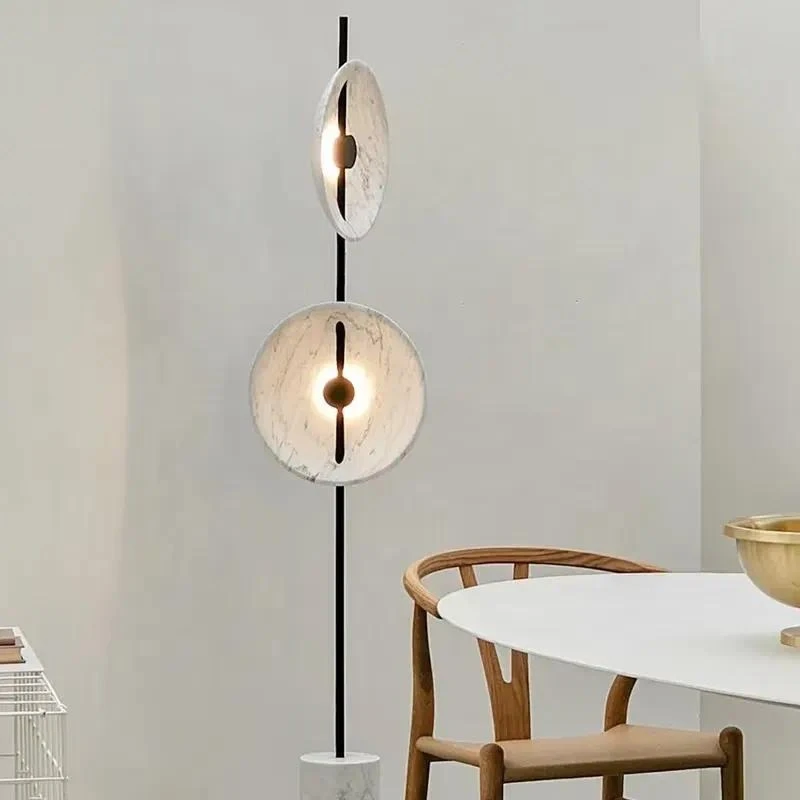 Modern creative round marble floor lamp Nordic luxury LED lamp Alabaster table lamp