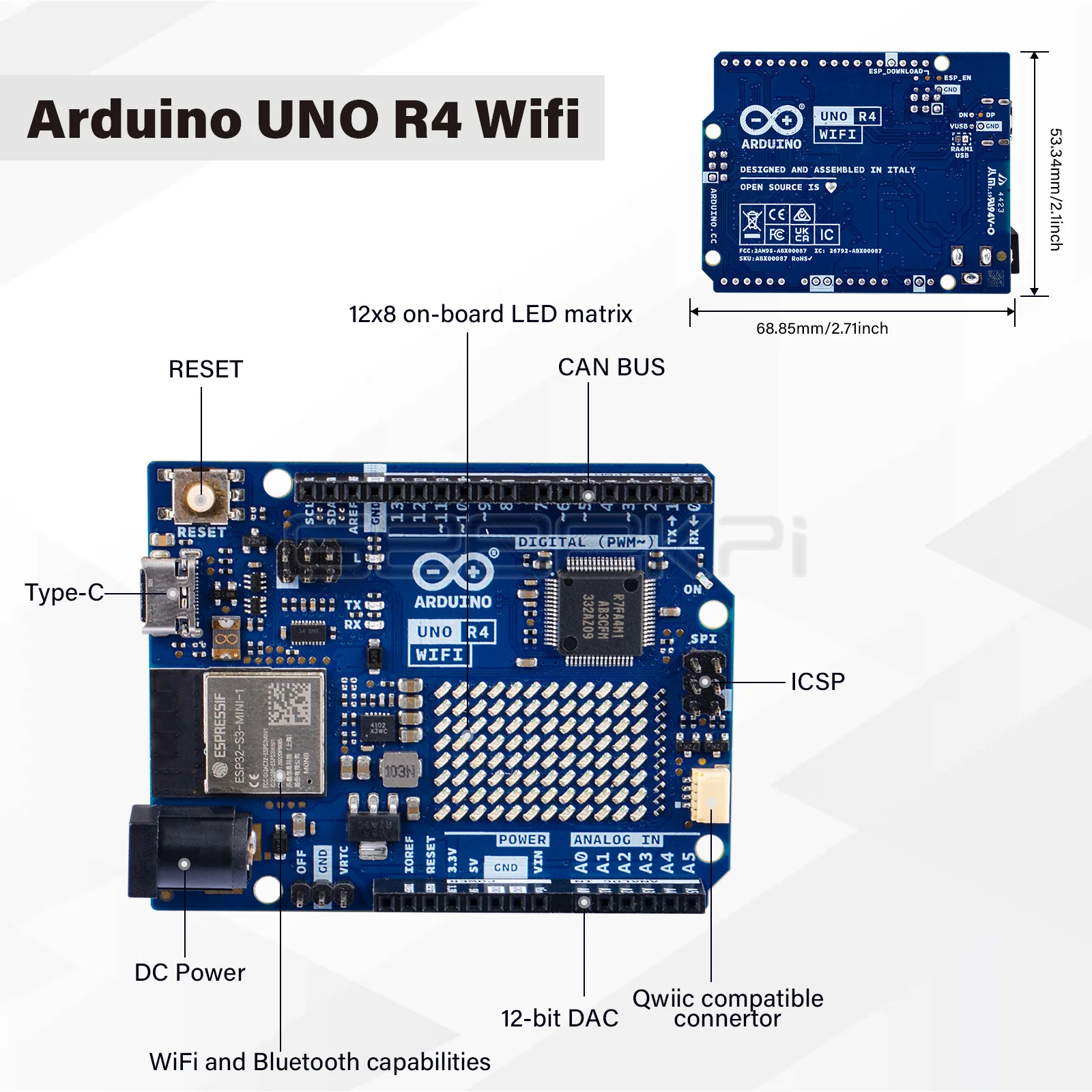 Geeekpi Education Starter Kit para Arduino UNO R4 Wifi DIY Componentes y sensores electrónicos