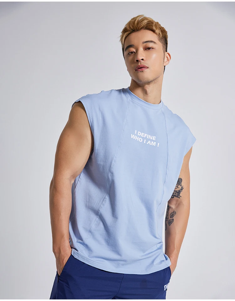 DROZENO Metallic bright face fitness man tight short T-shirt high elastic running suit man image 4