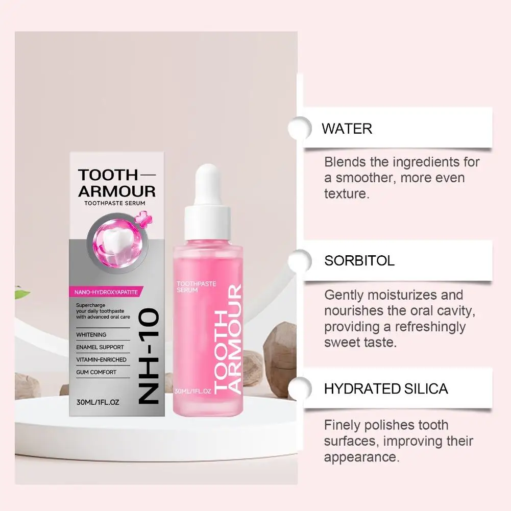 Niacinamide Teeth Brightening Serum Lightweight Fresh Breath Essence Daily Tooth Color Care Compact Portable Oral Beauty Care