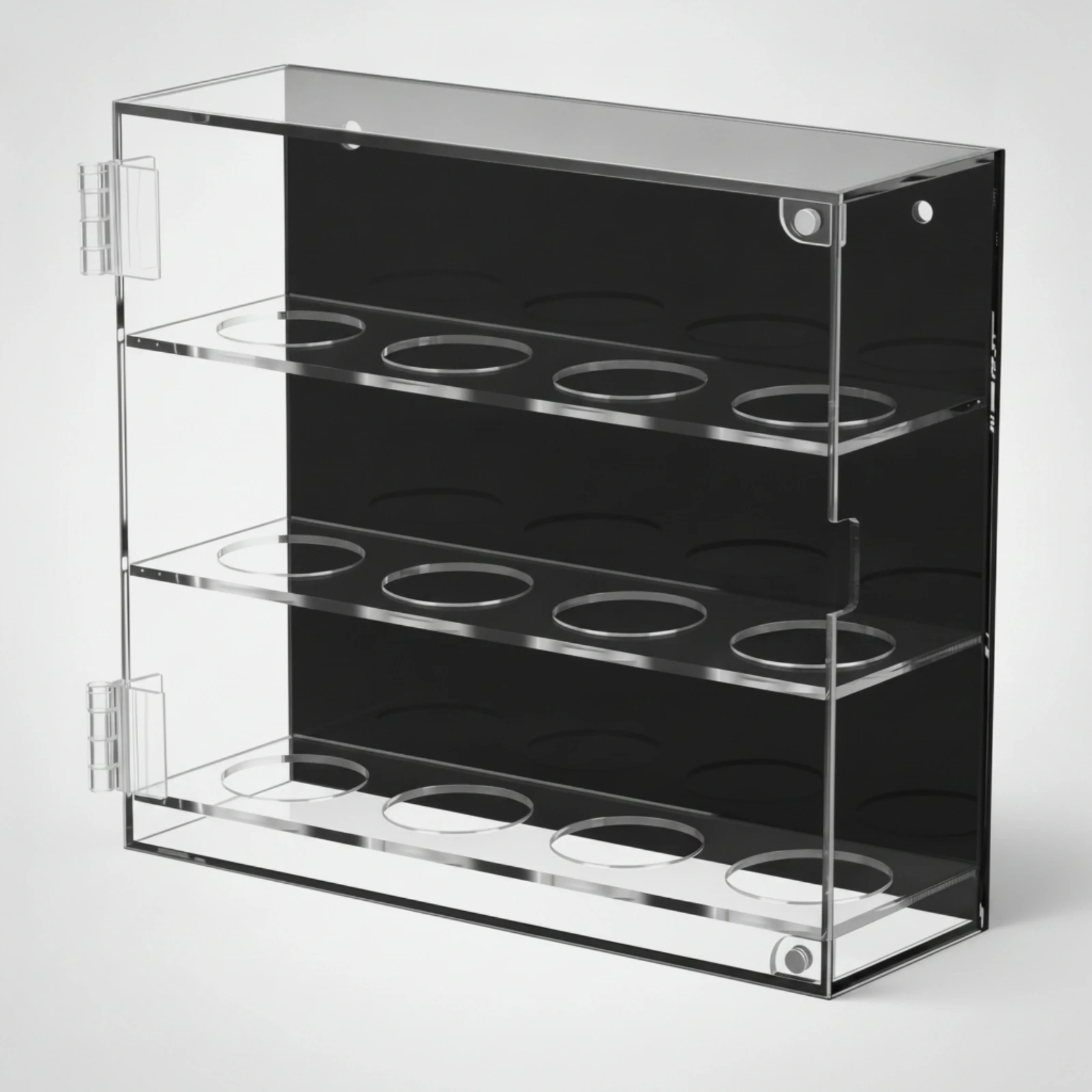 Baseball Display Case with Attractive Cover 12-Slot Baseball Display Cabinet Organizer Lightweight Scratch-Resistant