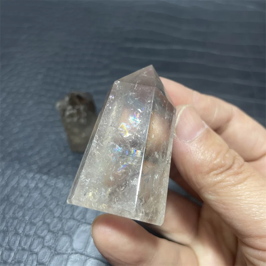 High Quality Natural Polished Clear Smoky Quartz Point Crystal Tower For Decoration