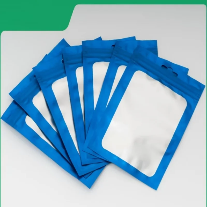 Flat Matte Aluminum Foil Window  Zip Lock Bag DIY Cocoa Tea Sugar Candy Snack Panties Matcha Cocoa Xmas Gift Packaging Pouches