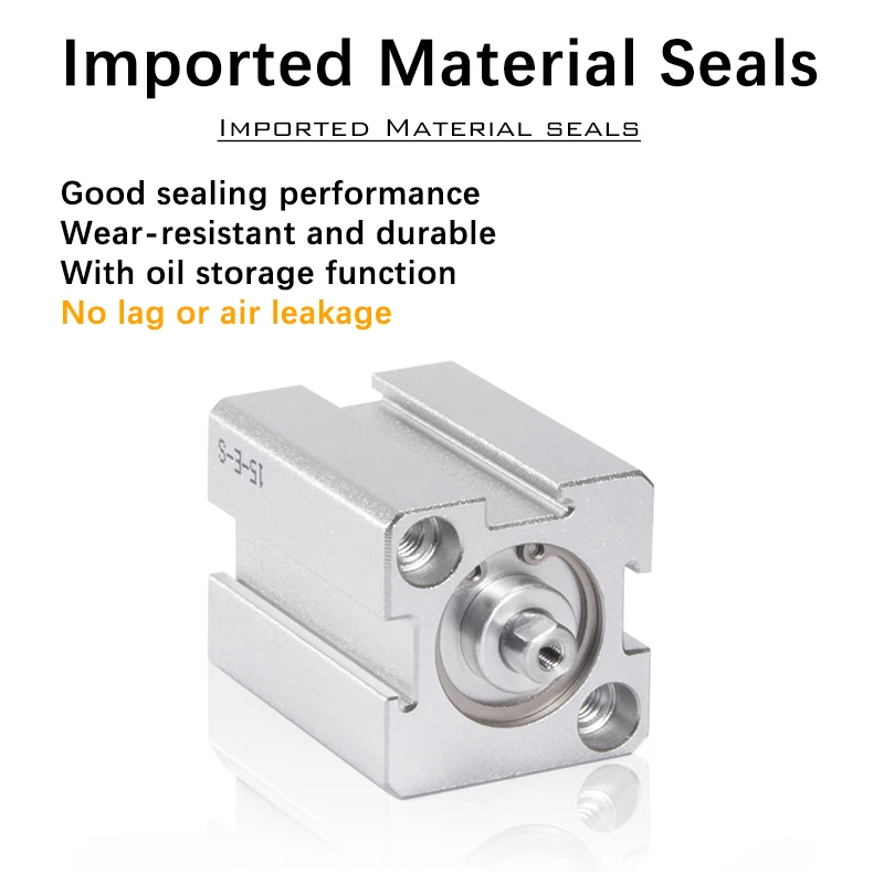 AIRTAC SDA12 Pneumatic Compact Air Cylinder Port M5*0.8 Airtac SDA Type SDA16X5/10/15/20/30/40/50-S/B Double Acting  Mini Piston