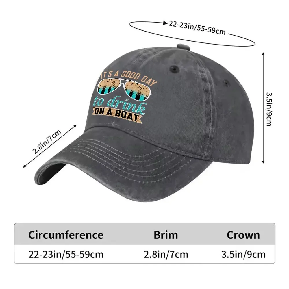 1pc Casual Fashion Nautical Drinking Print Washed Baseball Cap, Premium Versatile Outdoor Accessory, Unisex Duckbill Cap, Suitab