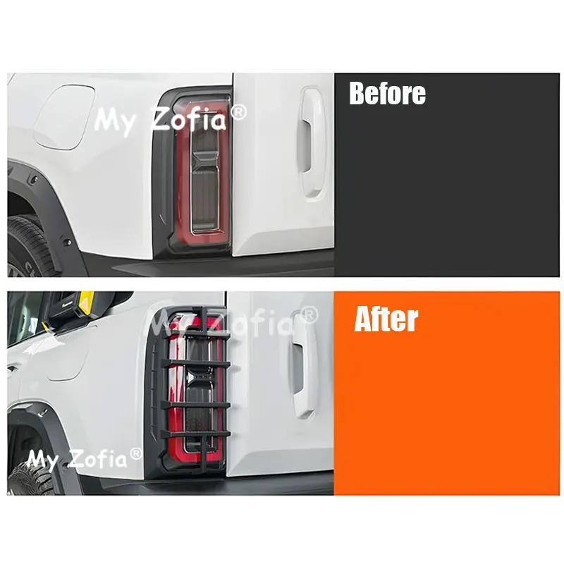 Car Styling Tail Light Frame Rear Fog Lamp Cover Protector Decoration Accessories For Haval V7 Raptor Menglong 2025 2026