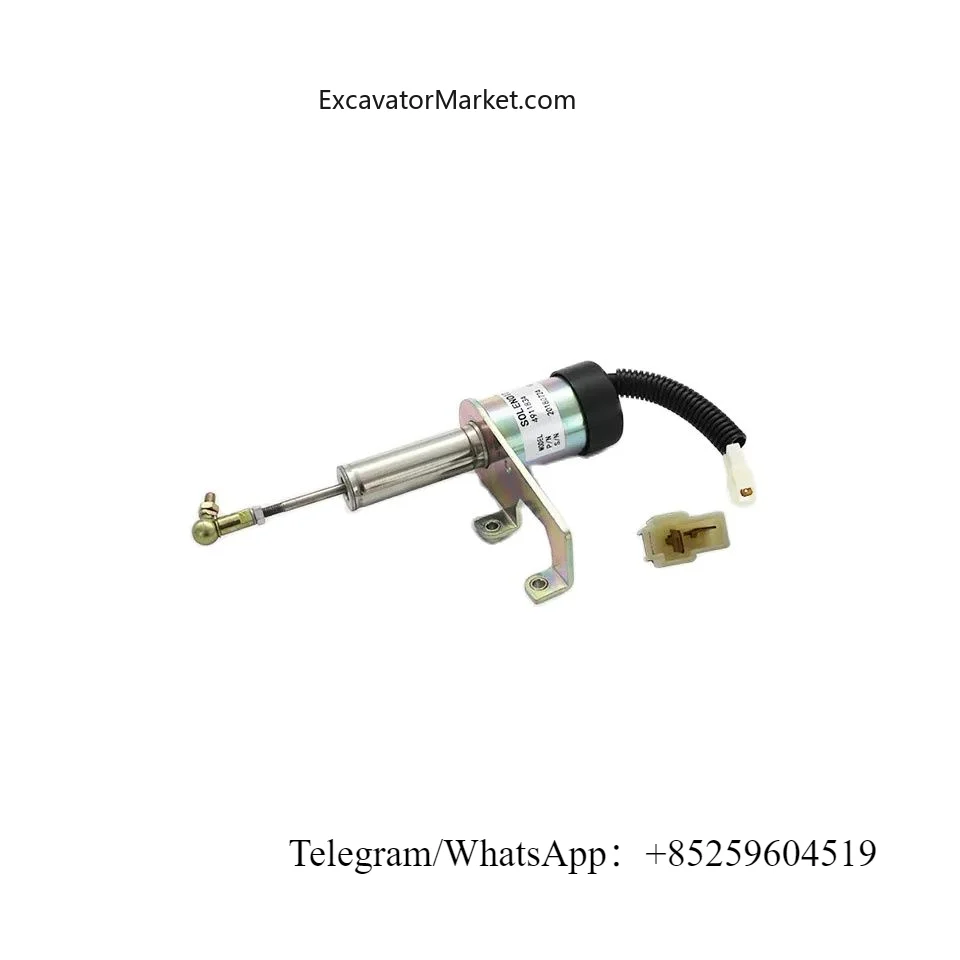 Excavator I For nterior Parts 4911834 491-1834 12V/24V Diesel Engine Fuel Pump Stop Solenoid Valve Fuel Shut Off Solenoid