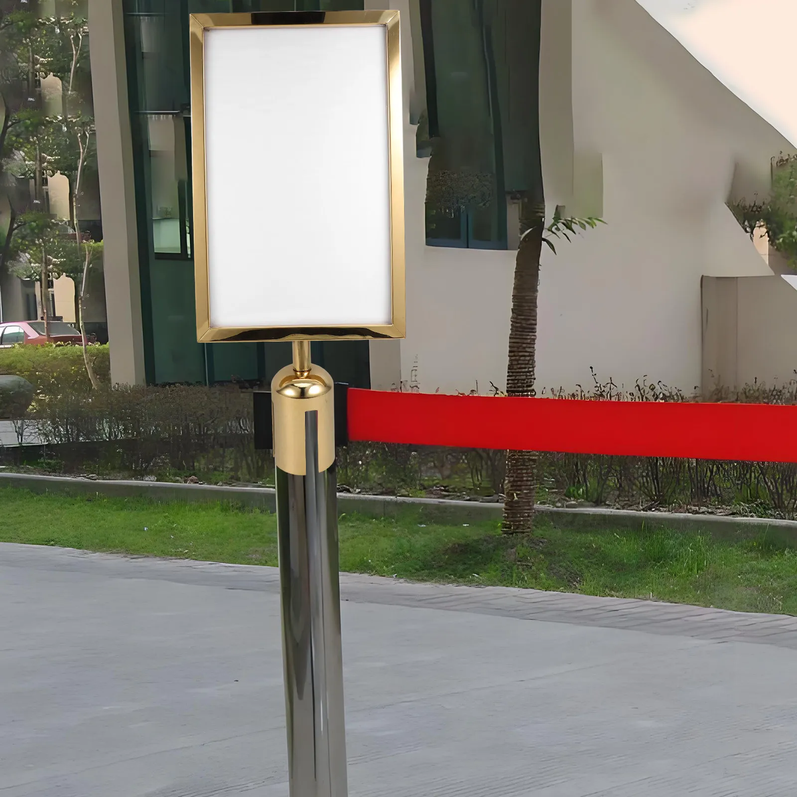 Display Holder Card Office Halloween Christmas Floor Stand Sign Holder Menu Sign Holder Poster Display Stand Stainless