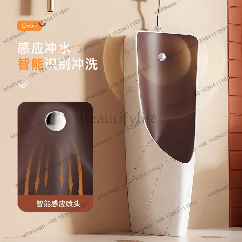 Color vertical urinal Floor-to-ceiling ceramic household European retro urinal