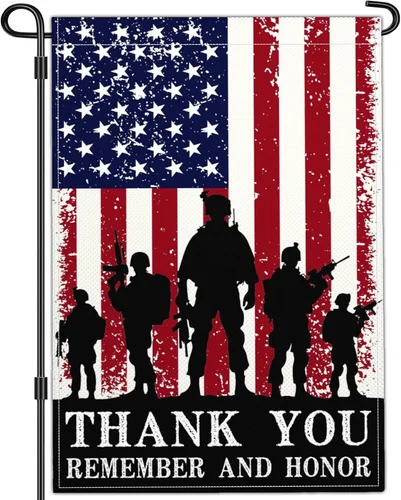 Memorial Day Patriotic Amercian Garden Flag RRM LLP LLX uui