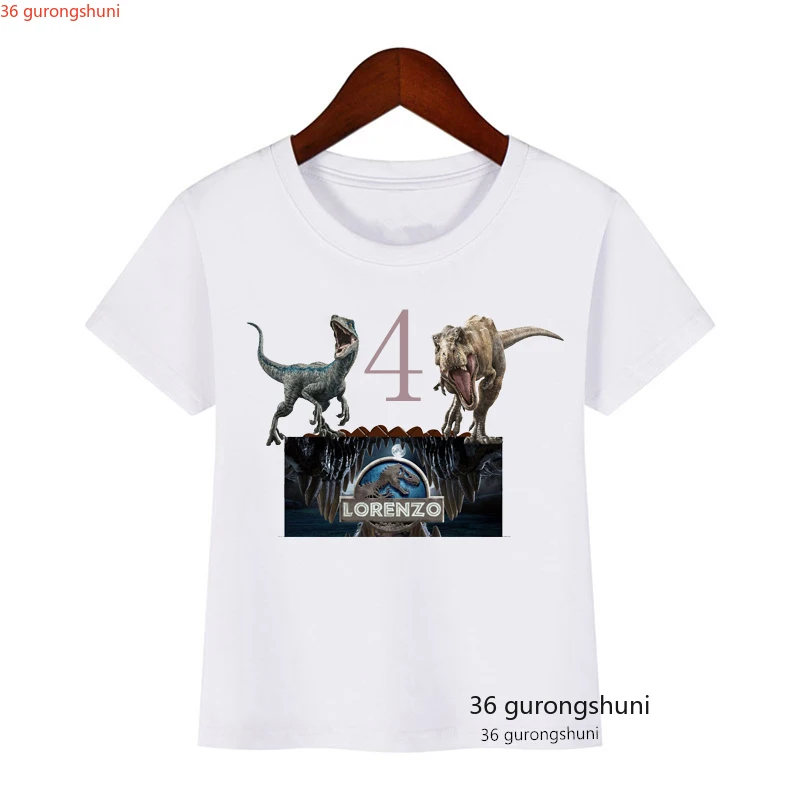 Jurassic Park Birthday 2-9th Shirts, Custom Dinosaur T-Shirts, Fashion Boys tshirts Funny Kids tshirts for Kids Birthday tops