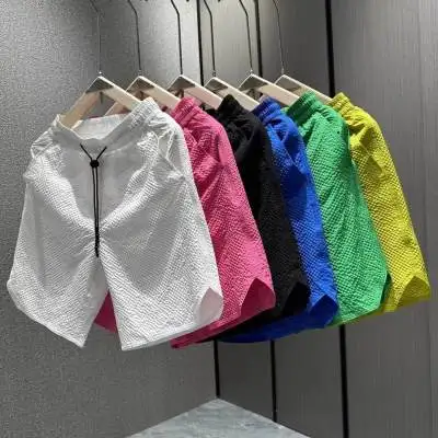 

Мужские короткие шорты на шнурке для пляжа, спорта и бега, винтажные, быстросохнущие, дышащие, прохладные, свободные, модные, прямые шорты