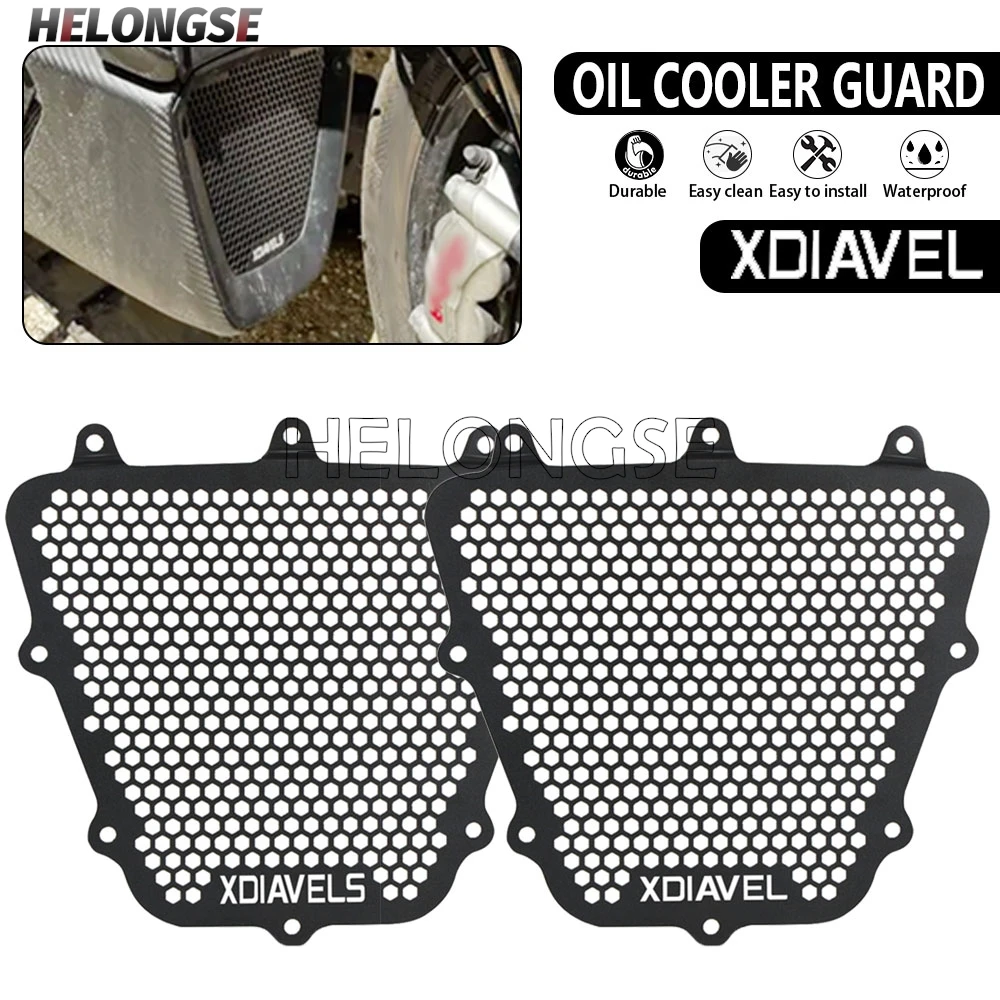 

2024 Motorcycle Oil Cooler Guard Cover Protector For Ducati XDiavel/Dark/Black Star/Nera XDiavel S 1260 2016-2023 2022 2021 2020