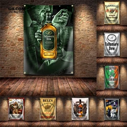 Irish Scotch Whisky Banner Flag Whiskey Bar Drinks Beer Poster Art AD Vintage Sign Party Car Man Cave Garage Pub Club Bar