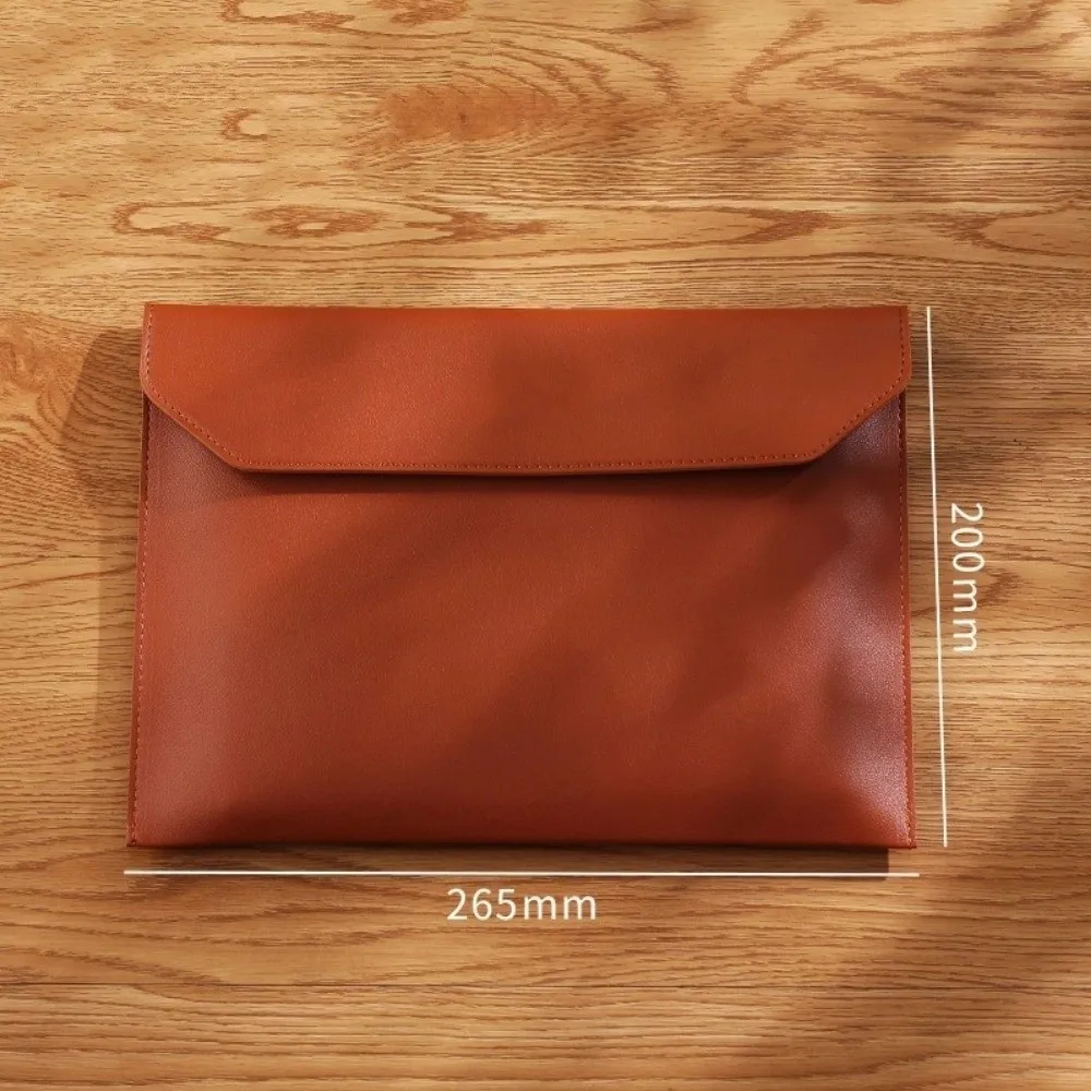 Portable PU File Folder Large Capacity Multi Functional Document Bag Waterproof Handbag Document Storage