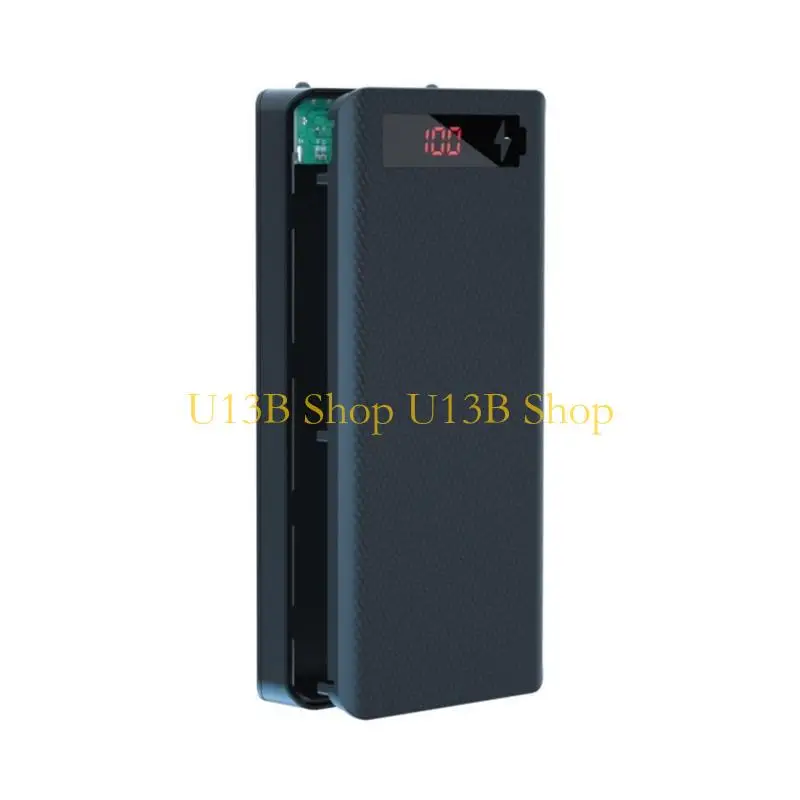 U13B 18650Battery Box DIY حامل للحالة Dual USB LCD Digital DIS