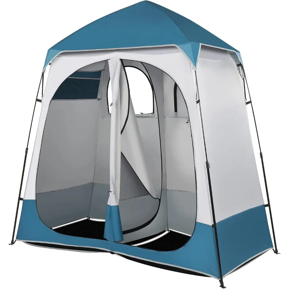 

2 Room Shower Tent, 7.5 FT Instant Pop Up Shelter with Carrying Bag, Privacy Changing Room Tent,Perfect for Portable Toilet.