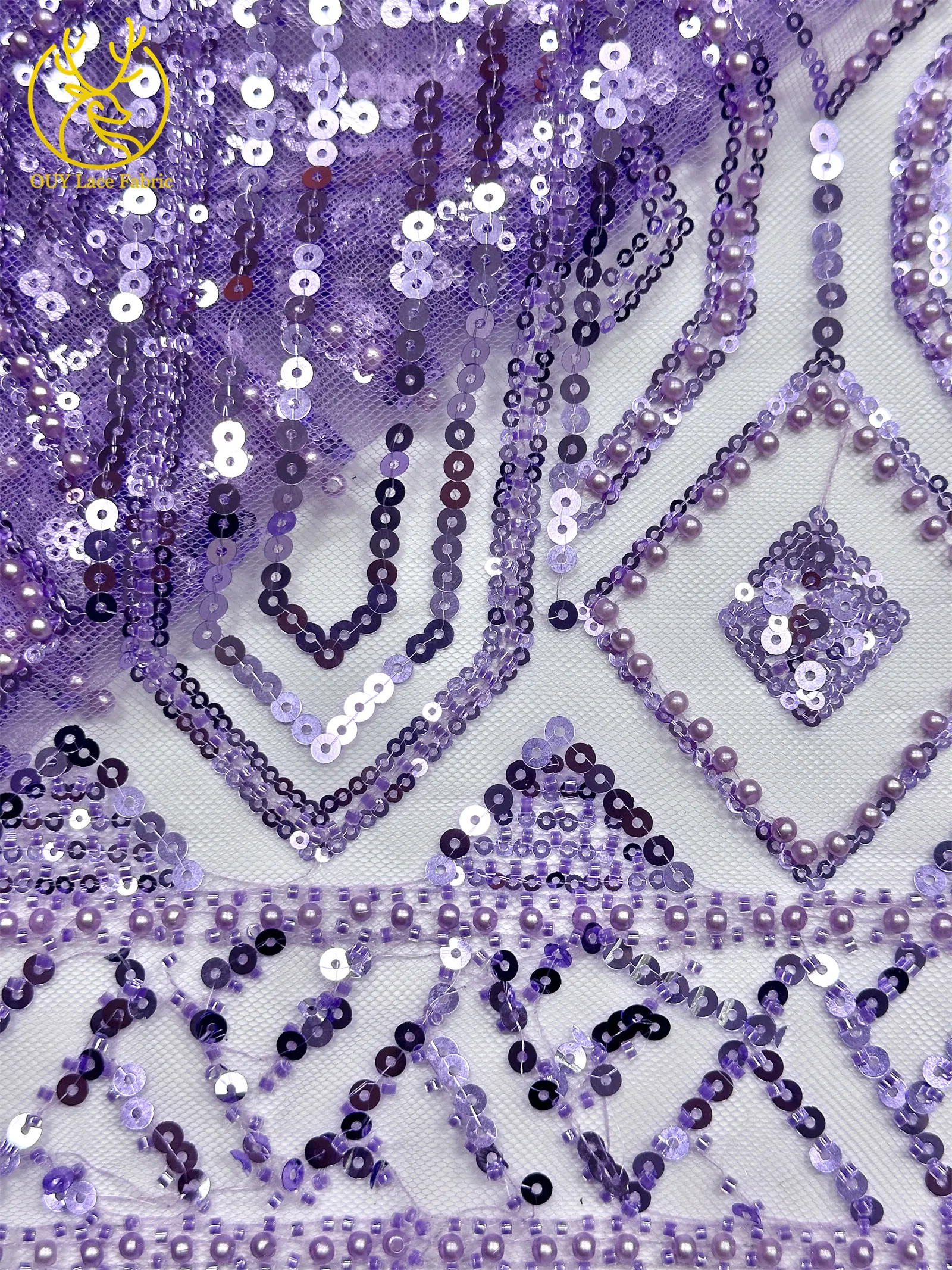 Gold Luxuriöser Afrikanischer Perlen-Spitzenstoff 2026 Hochwertiger Französischer Nigerianischer Mesh-Pailletten-Spitzenstoff für Party-Abendkleider Nähen – Detail 18