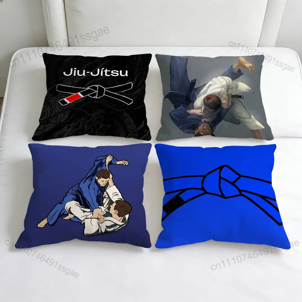 

BJJ Brazilian Jiu Jitsu Decorative Square Pillow Cover Soft & Comfortable Pillow Case Sofa Bed Home Decoration