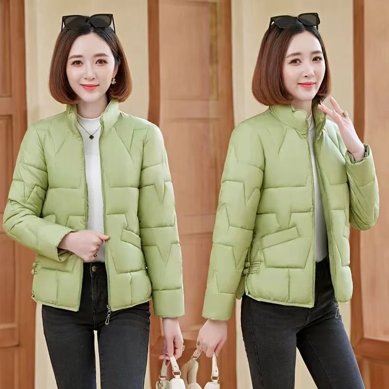 Short Warm Cotton Padded Jacket Female Thick Parkas Luxury Winter 2024New Overcoat Lightweight Outerwears Down Coat Women Parkas