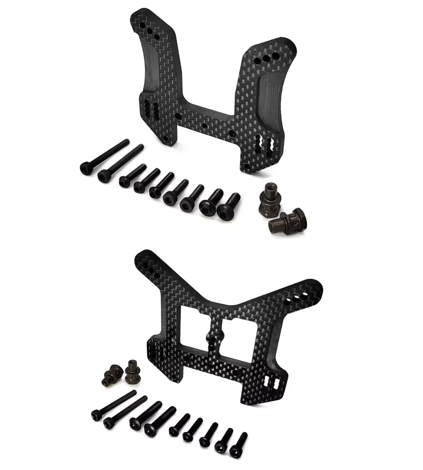 Kyosho MP10 TKI2 5 mm Carbonfaser-Stoßdämpferbrücke vorne und hinten mit hydraulischer Halterung IF623 für RC-Automodelle